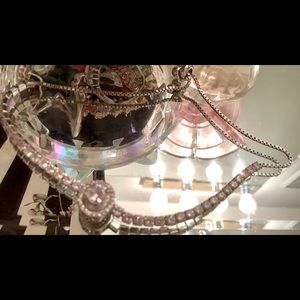 Beautiful sterling silver bracelet with cubic zirconia